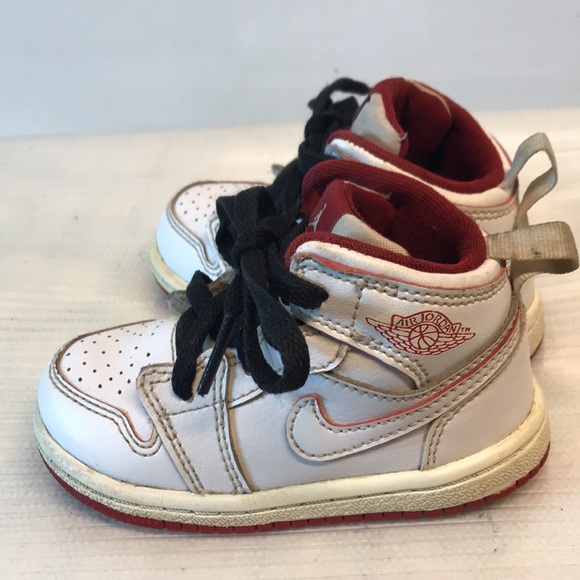 Air Jordan 1 Retro Mid TD 'White Red' - Picture 1 of 10